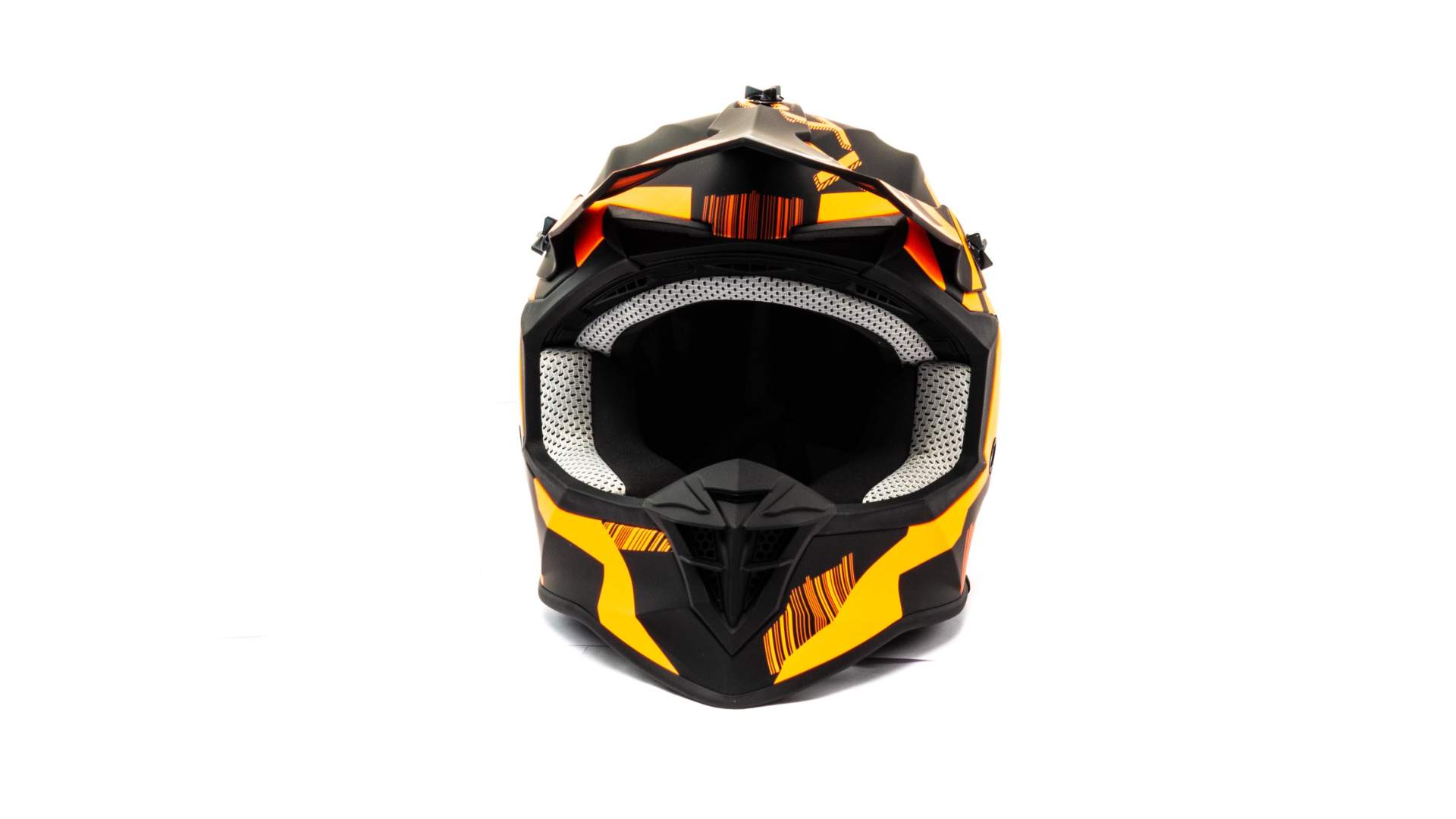 Шлем мото кроссовый GTX 633 №5 (XL) BLACK/FLUO ORANGE